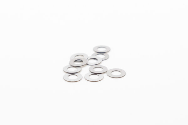 Steel spacers for 3mm axle 0.1 mm (x10)