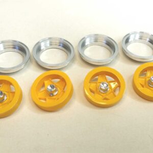 512 YELLOW painted inserts with aluminum ring and nut