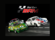 Three BRM Porsche 911 slot cars inspired by Martini Racing, Brumos Daytona winner and Kremer Racing displayed on a slot racing track.